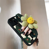 Sunflower Leather Wristband Case for iPhone 13 12 11 Pro Max