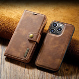 2 in 1 Detachable Leather Wallet Case for iPhone 13 12 11 Pro Max Mini