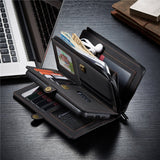 Fashion Luxury Vintage Leather Phone Bag Zipper Wallet Case for iPhone 12 Series