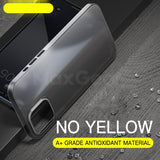 Ultra Thin Soft Hard Matte Cover Transparent Phone Case For iPhone 11 & 12 Series