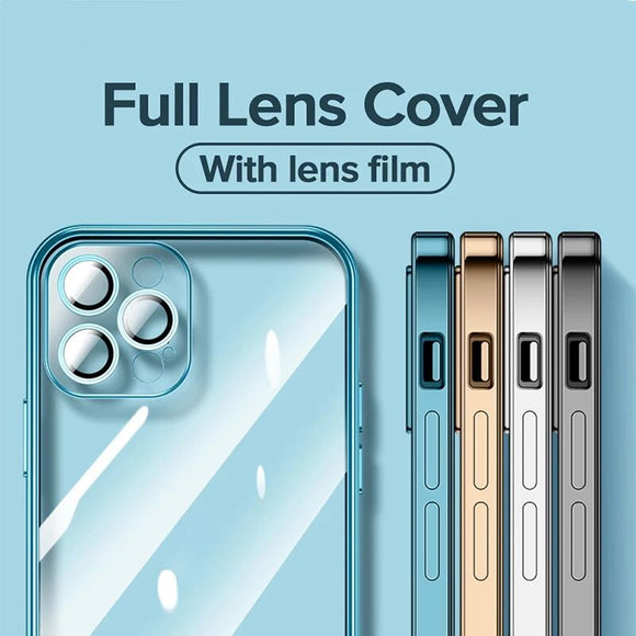 Full Lens Cover Shockproof Plating Case For iPhone 13 12 11 Series