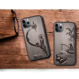 3D Relief Embossed Sandalwood Case for iPhone 13 12 Series