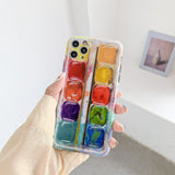 Fashion Creative 3D Colorful Pigment Phone Case For iPhone 12 11 Series