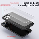 Luxury Matte Tempered Glass Silicone Case For iPhone 13 12 11 Series