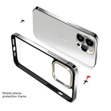 Luxury Minimalism Metal Lens Frame TPU Case For iPhone 15 14 series