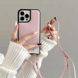 Crossbody Wallet Leather Card Slot Holder Shoulder Lanyard Back Case For iPhone 13 12 11 Pro Max