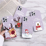 New Year Cute Cartoon Christmas Case For iPhone 13 12 11 Series