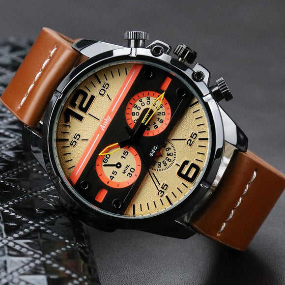 Unique Business Luxury Sport Quartz Wristwatch Water Resistant