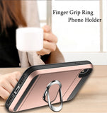 Fabulous Slide Card Slot Ring Holder Case For iPhone 13 12 11 Series