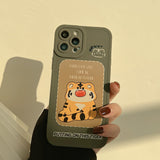 Cute Tiger Cute Cartoon Frosted Case for iPhone 13 12 11 Pro Max Mini