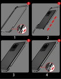Metal Frame Luminous Shockproof Aluminum Bumper Protect Cover for Samsung S20 Series