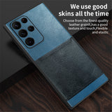 Luxury Leather Ultra Thin Camera Protection Case for Samsung Galaxy S22 Ultra Plus