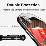 Makeup Mirror Tempered Glass Lens Protection Shockproof Phone Case For iPhone 12 Series