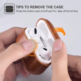 AirPod Genuine Leather Case with Keychain Wireless Charging