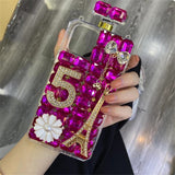 Luxury 3D Eiffel Tower Perfume Bottle Glitter Bling with Chain Cases for iPhone 13 12 11 Pro Max Mini