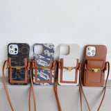 Luxury Crossbody Card Package Leather Phone Case for iPhone 12 11 Series