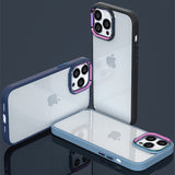 Acrylic Gradient Metal Lens Frame Case For iPhone 13 12 11 Pro Max