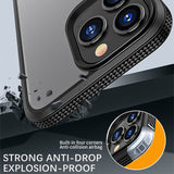 Carbon Fiber Border Matte Transparent Airbag Shockproof Cover for iPhone 13 Series