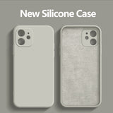 Straight Edge Silicone Case For iPhone 12 11 Pro Max