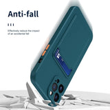 Soft Silicone Shockproof Card Slot Holder Case For iPhone 13 12 Series