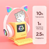 Led Flash Cute Cat Ears Wireless Headphone