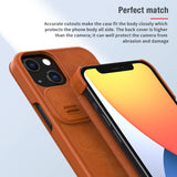 Slide Camera Lens Protector Vintage Qin Flip Wallet PU Leather Case For iPhone 13 Series