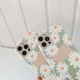 iPhone 12 Pro Max Case With Flower Print (Perl band Optional)
