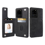 Leather Card Slot Flip Wallet Case for Samsung Galaxy S21 Ultra