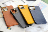 Retro Slim PU Leather Case for iPhone 13 12 11 Pro Max Mini