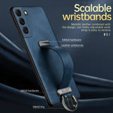 Luxury Leather Metal Ring Case for Samsung Galaxy S22 series