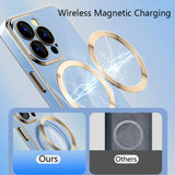 Magsafe Wireless Magnetic Charging Luxury Plating Case for iPhone 13 12 11 Series
