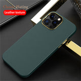 Luxury Leather Plating Case for iPhone 13 12 11 Series