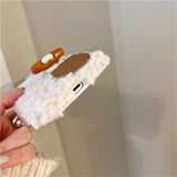 Autumn and Winter Plush Horn Buckle Phone Case for iPhone 13 Series