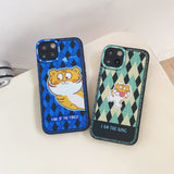 Fashion Cute Cartoon Tiger Straight Edge Silicone Phone Case For iPhone 13 12 11 Series