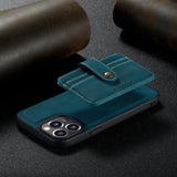 2 in 1 Detachable Card Pocket Luxury Leather Magnetic Case for iPhone 13 12 11 Series