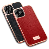 Luxury Business Lychee Pattern Leather Case For iphone 13 Series