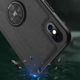 Luxury Car Magnetic Ring Holder Camera Lens Protection PU Leather Phone Case For iPhone X XR XS Max