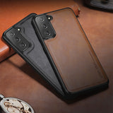 Original Soft Silicone Edge Back Leather Case For Samsung S21 Ultra Plus 5G