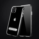 Shockproof Clear Transparent TPU Flexible Slim Kickstand Case for iPhone 11 Series