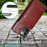 2021 NEW Vertical Leather Flip Cover Card Holder Case For iPhone 13 12 11 Series