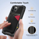 Heavy Duty Protection Shockproof Luxury Silicone TPU Wallet Card Slots Case For iPhone 12 Series