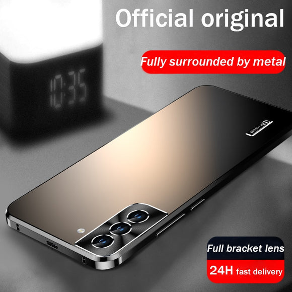 New Metal Case with Built in Lens Protection For Samsung Galaxy S21 S21 Ultra