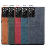 Luxury Dual Card Slot Leather Wallet Phone Case for Samsung Note 20 S20 Ultra Plus