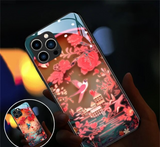 Classic Antique Painting LED Light LuminousCase For iPhone 15 14 13 series
