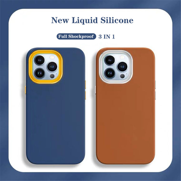 Original Liquid Silicone Armor Case for iPhone 13 12 11 Mini Pro Max