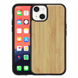 Natural Wood Case With Magsafe Wallet For iPhone 13 12 11 Pro Max