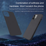 Synthetic Fiber Hard Back Cover Luxury Slim Case For iPhone 12 Series