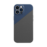 Carbon Fiber Stripe Lens Protection Case for iPhone 13 12 Series