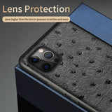Genuine Leather 360 Full Protective Cover Case For iPhone 12 Series