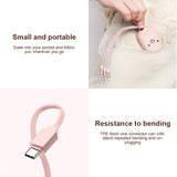 3in1 Cute Candy Data USB Fast Charging Cable For iPhone Android Phone